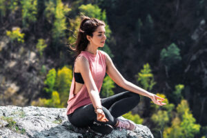 Peaceful and calm business woman